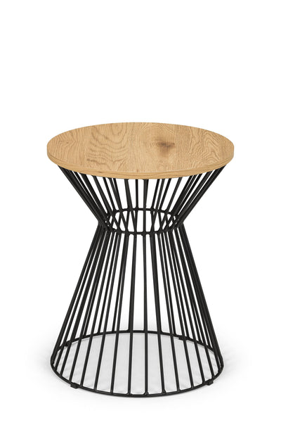 Jersey Round Wire Lamp Table - Euro Oak – Julian Bowen