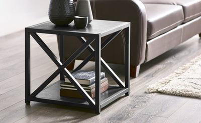 Lima Lamp Table - Black Ash – Julian Bowen, view 2