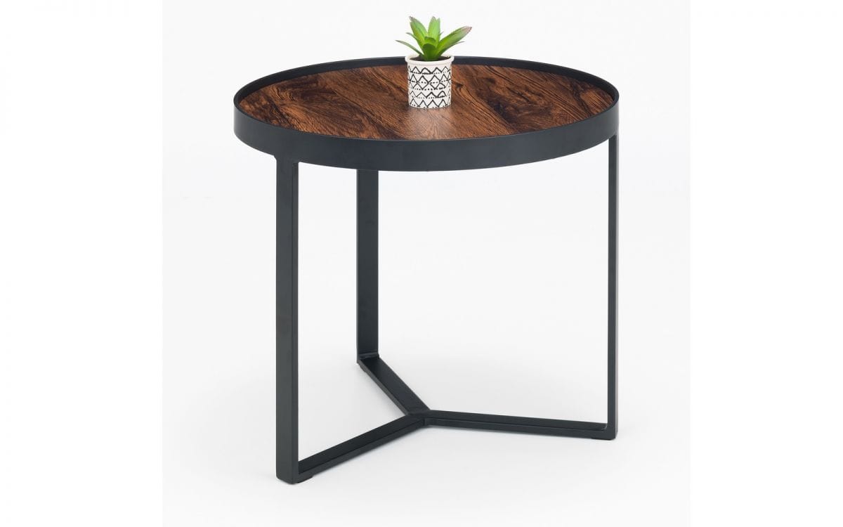 Loft Lamp Table - Walnut – Julian Bowen, view 2