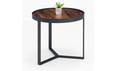 Loft Lamp Table - Walnut – Julian Bowen, view 2