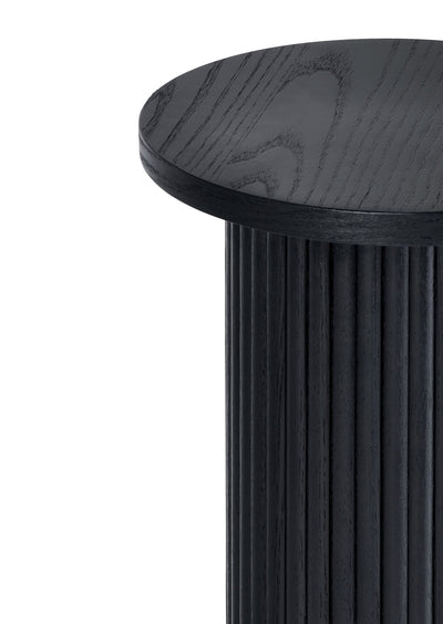 Louis Fluted Drinks Table - Black – Julian Bowen, view 8