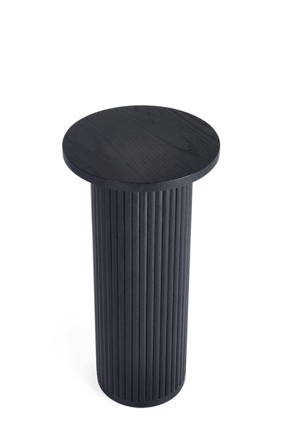 Louis Fluted Drinks Table - Black – Julian Bowen, view 3
