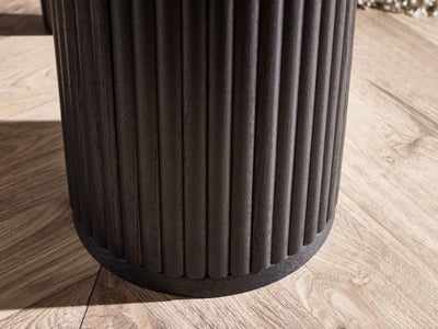 Louis Fluted Drinks Table - Black – Julian Bowen, view 6