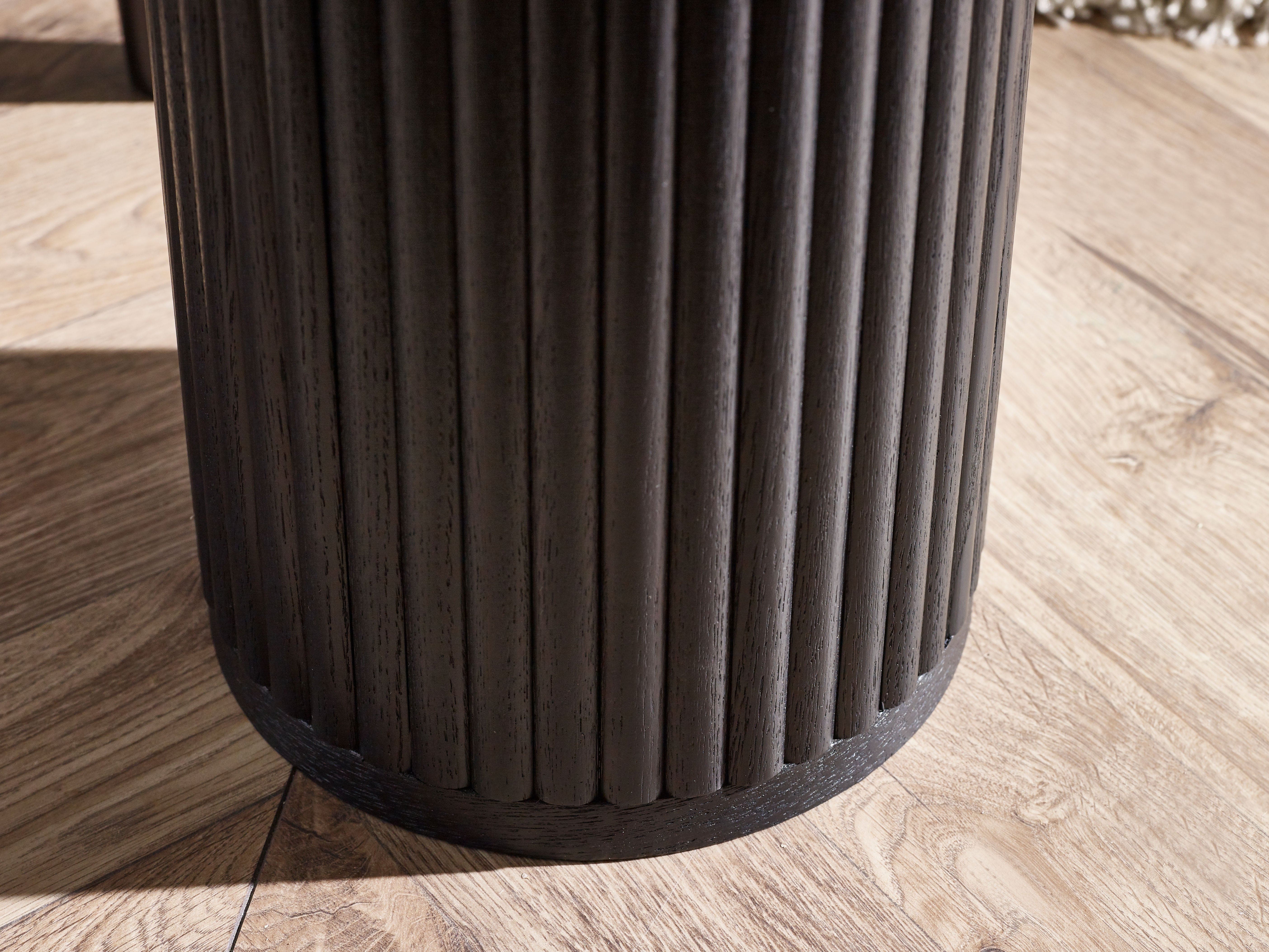 Louis Fluted Drinks Table - Black – Julian Bowen, view 6
