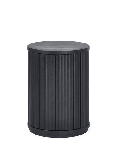 Louis Fluted Side Table With Door - Black – Julian Bowen