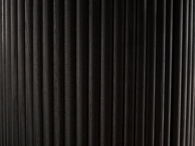 Louis Fluted Side Table With Door - Black – Julian Bowen, view 9
