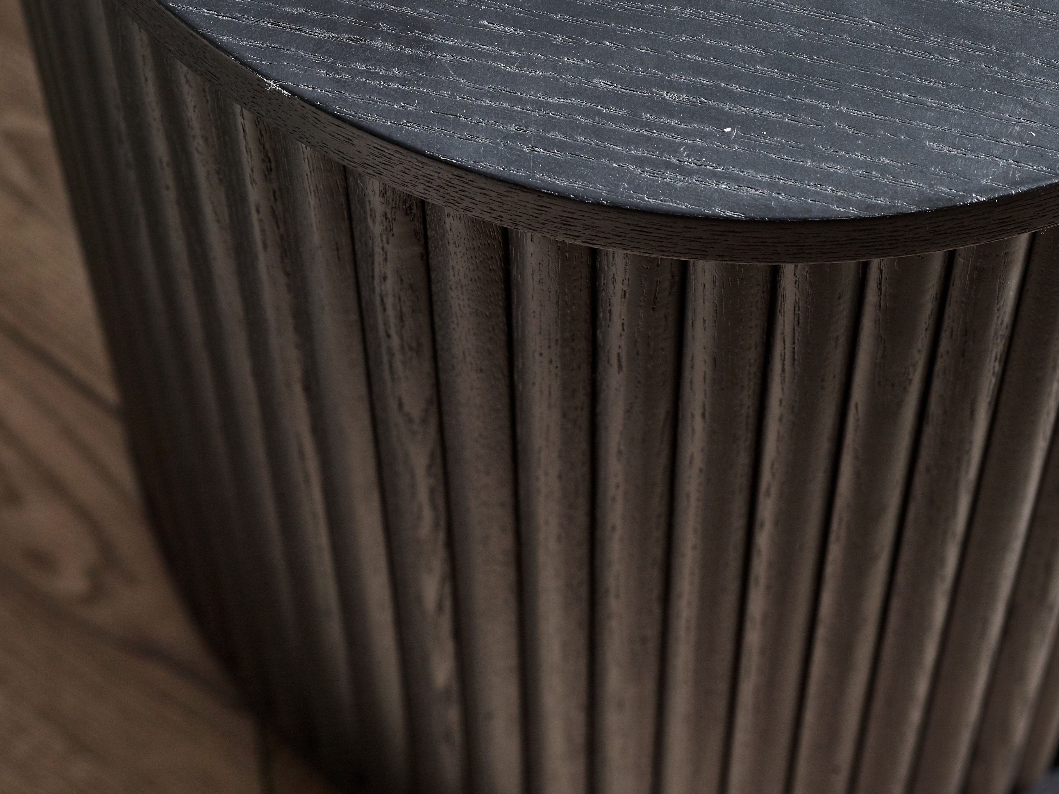 Louis Fluted Side Table With Door - Black – Julian Bowen, view 7