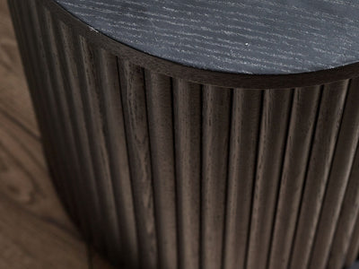 Louis Fluted Side Table With Door - Black – Julian Bowen, view 7