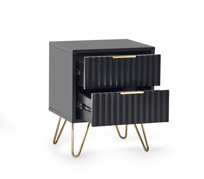 Murano Lamp Table - Matt Black – Julian Bowen, view 3