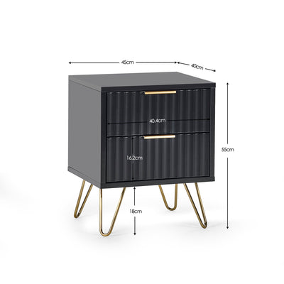 Murano Lamp Table - Matt Black – Julian Bowen, view 6