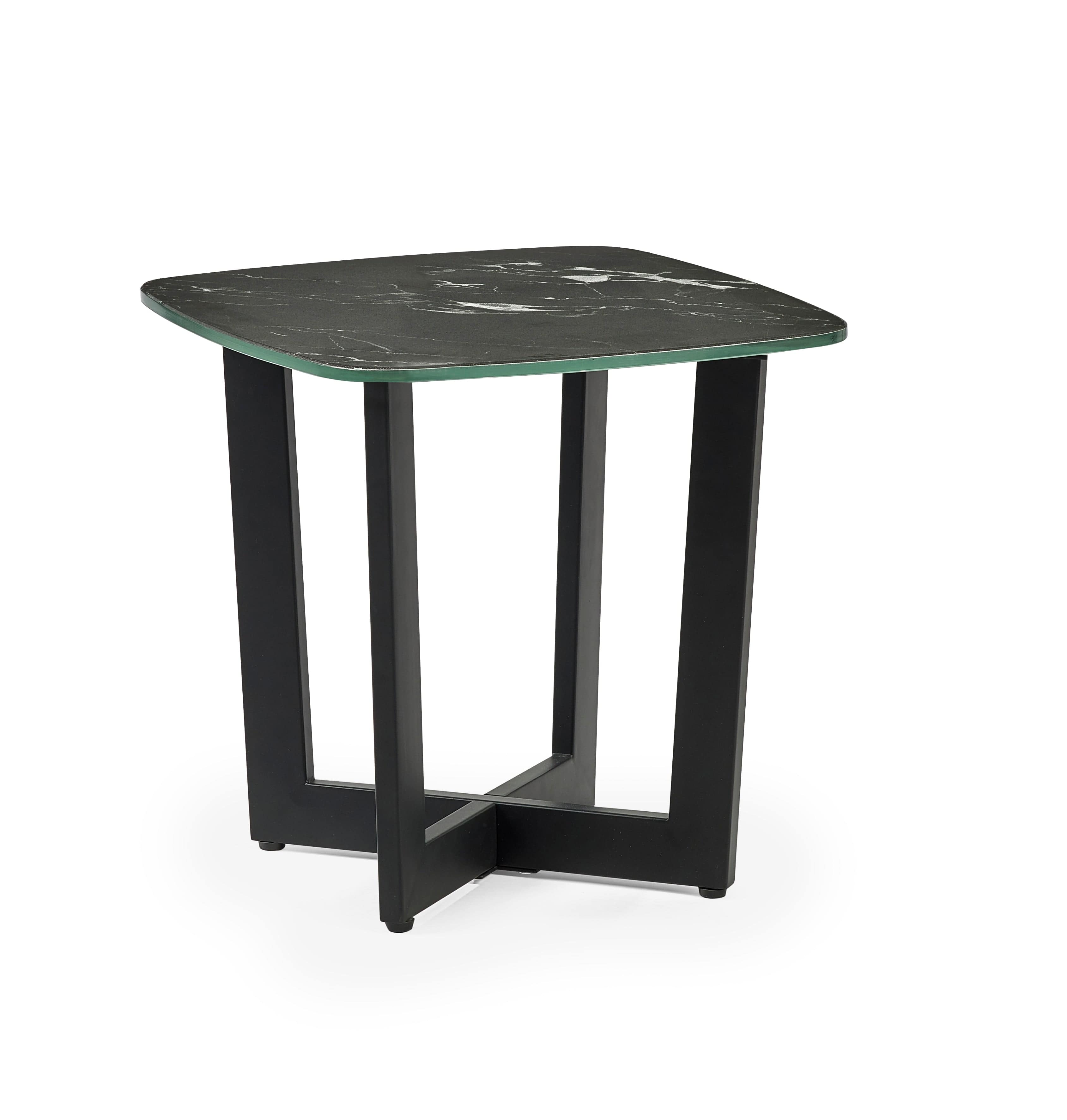 Olympus Lamp Table - Black Marble – Julian Bowen