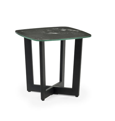 Olympus Lamp Table - Black Marble – Julian Bowen