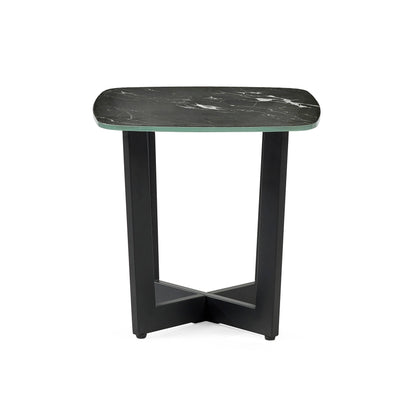 Olympus Lamp Table - Black Marble – Julian Bowen, view 2