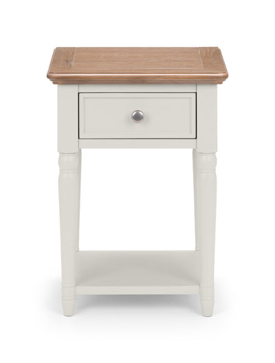 Provence 1 Drawer Lamp Table – Julian Bowen, view 2
