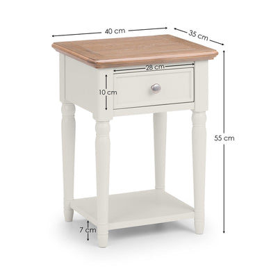 Provence 1 Drawer Lamp Table – Julian Bowen, view 5