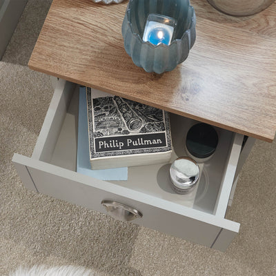 Kendal 1 Drawer Bedside Grey – GFW, view 4
