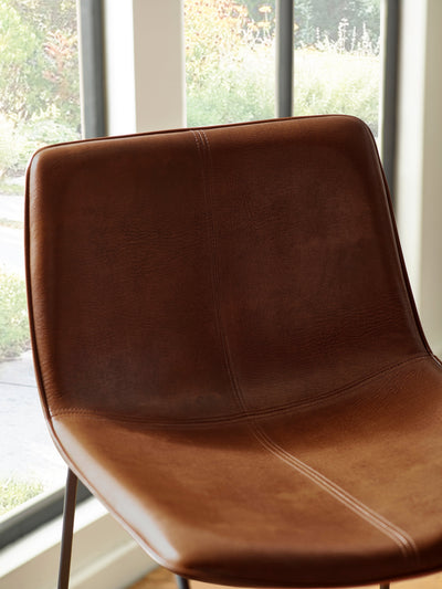 Joren Tan Brown PU Leather Bar Stools (Set of 2) – Julian Bowen, view 7