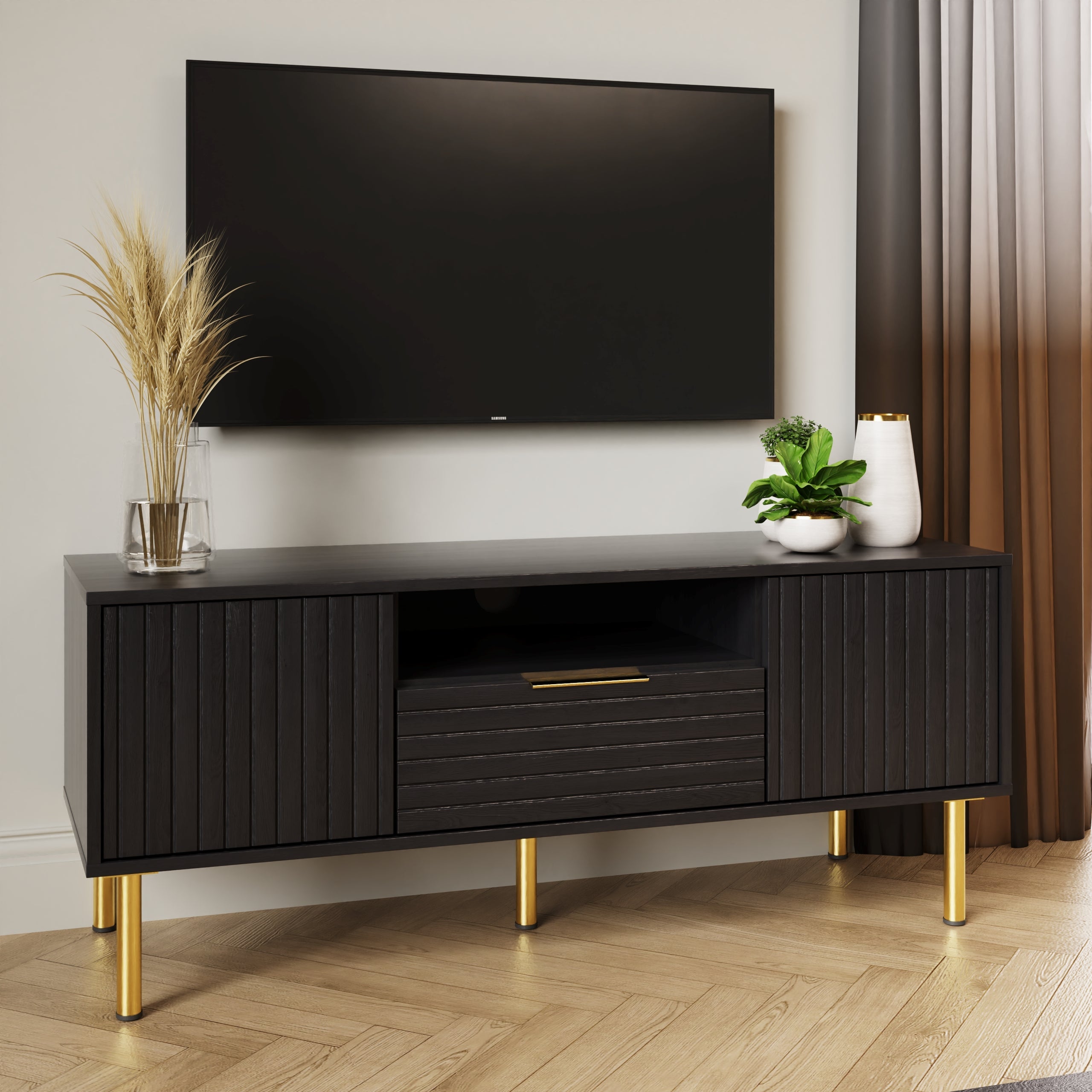 Nervata TV Unit Black – GFW, view 2