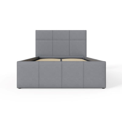Side Lift Ottoman Bed Grey Leather – GFW, view 13