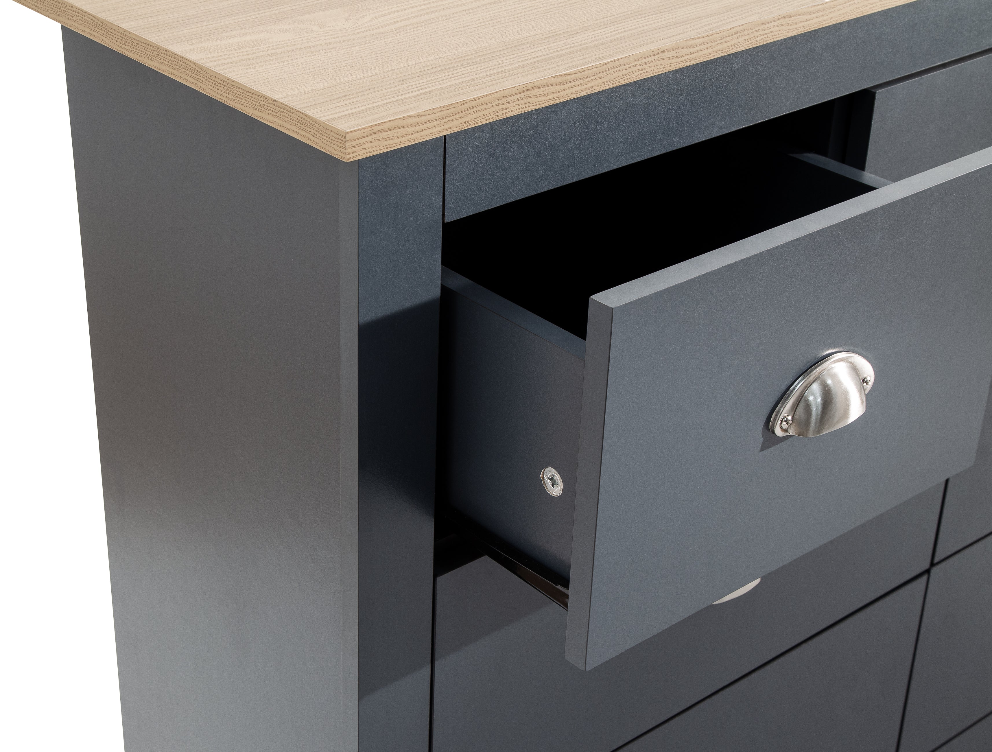 Lancaster Merchants Chest Slate Blue – GFW, view 16