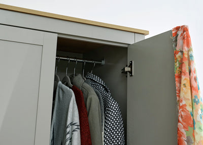 Lancaster 3 Door 2 Drawer Wardrobe Grey – GFW, view 11