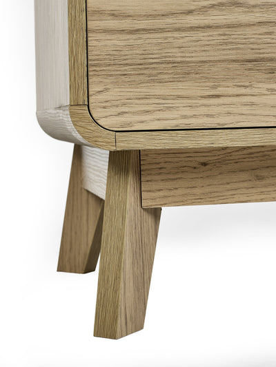 Ingrid 2 Drawer Bedside Oak – Julian Bowen, view 10