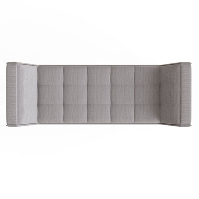 Milan Upholstered Bench Grey Hopsack – GFW, view 7