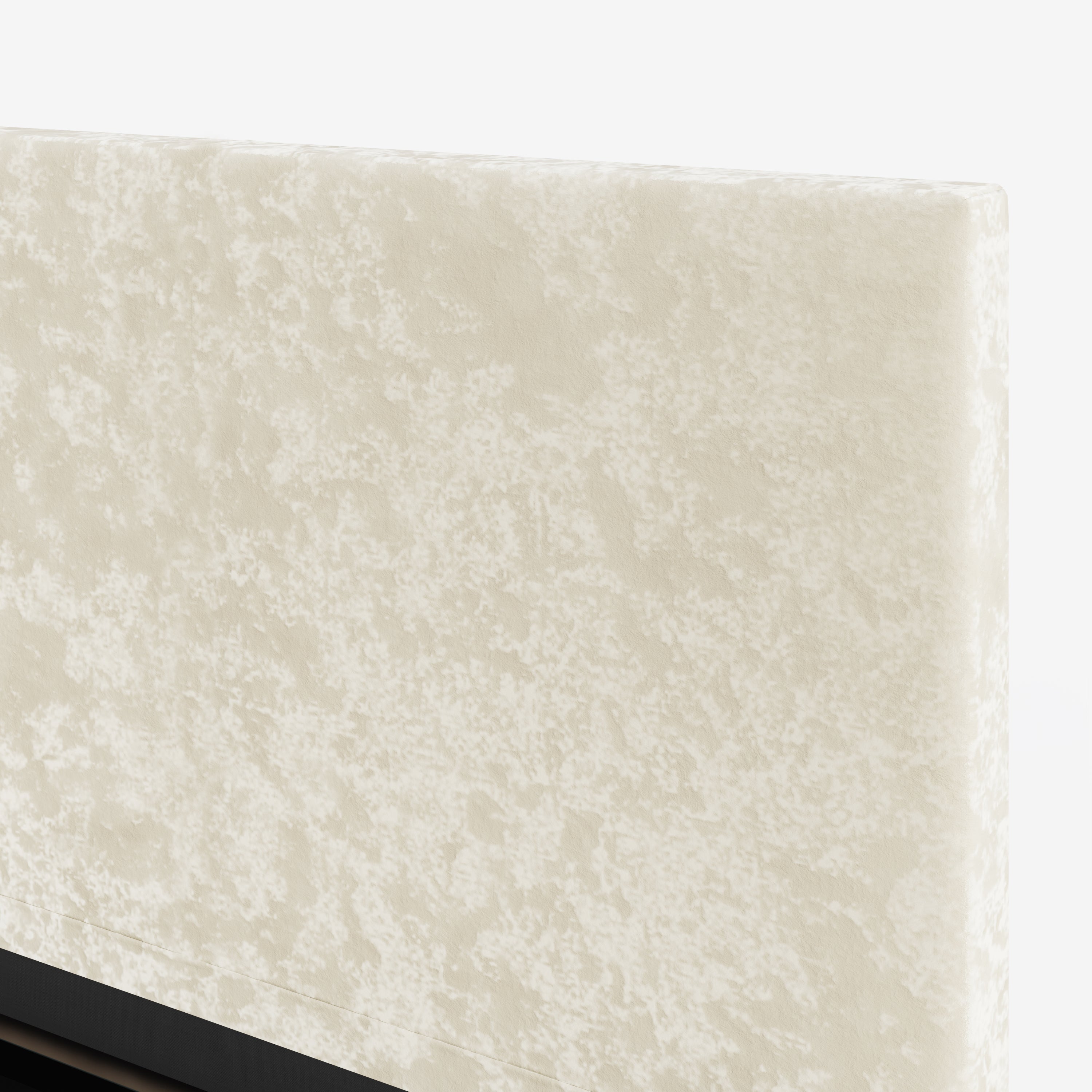 End Lift Ottoman 150cm – Cream Crushed Velvet