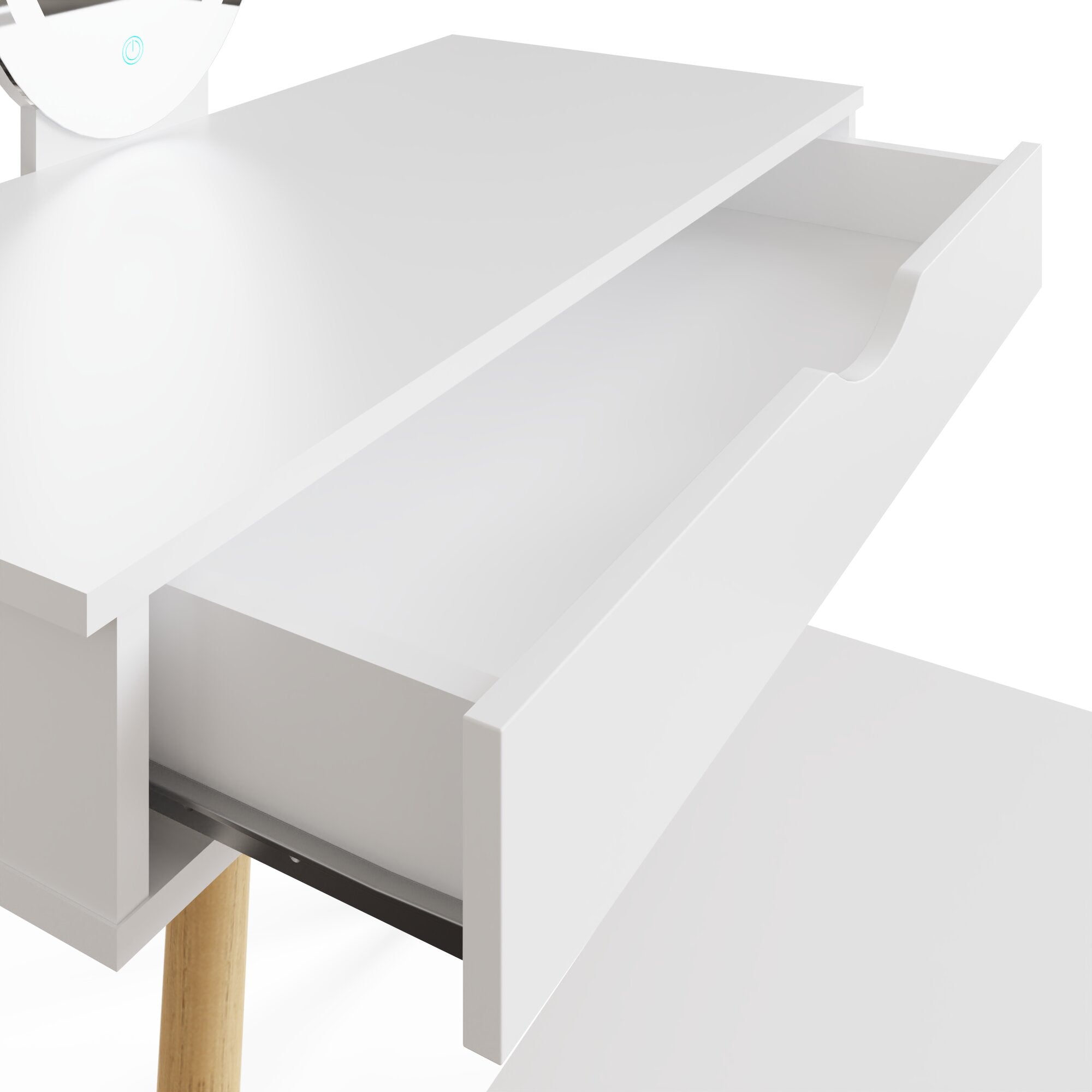 Signy Led Dressing Table With Stool – GFW, view 5