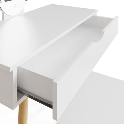 Signy Led Dressing Table With Stool – GFW, view 5