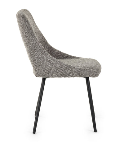 Luca Round Table & 4 Iris Grey Chairs