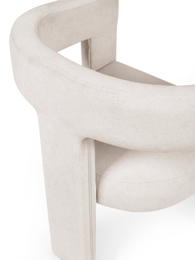 Elara Cream Chenille Upholstered  Chair – Julian Bowen, view 7