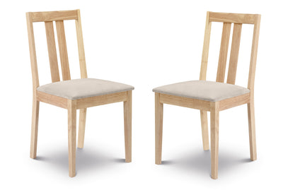 Rufford Dining Chairs - Oak (Set Of 2) – Julian Bowen