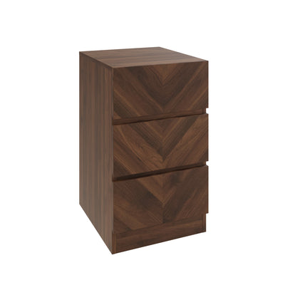 Catania 3 Drawer Bedside Table Royal Walnut - Twin Pack – GFW, view 5