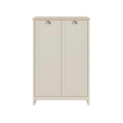Lancaster 2 Door Shoe Cabinet Cream – GFW, view 5