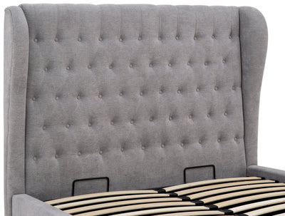 Dakota Ottoman Bed With Solid Base Platinum – GFW, view 22