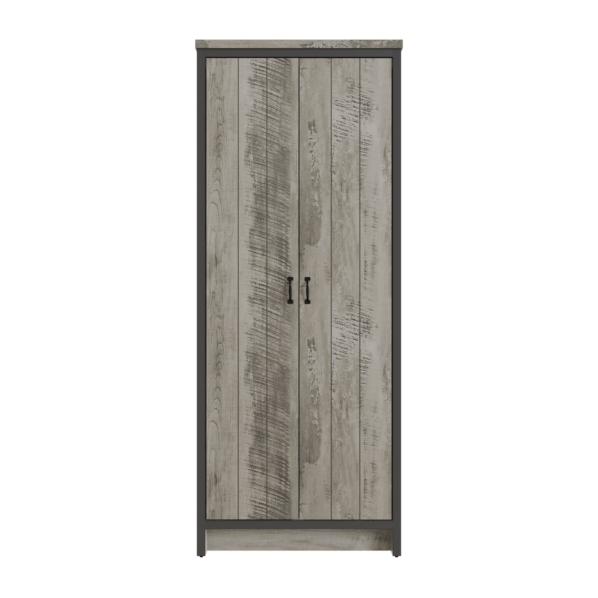 Boston 2 Door Wardrobe Grey – GFW, view 3