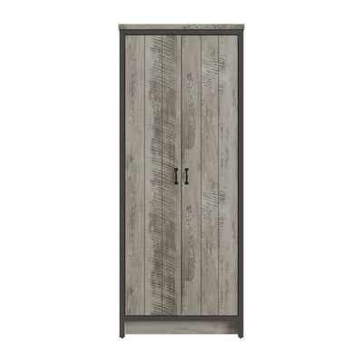 Boston 2 Door Wardrobe Grey – GFW, view 3