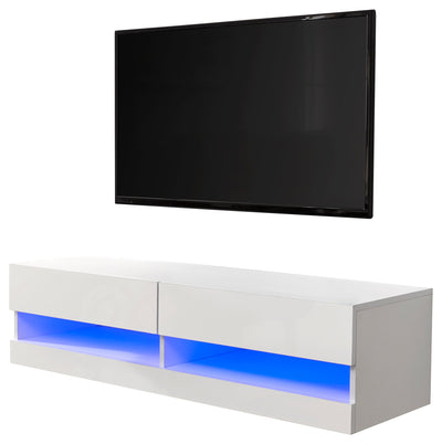 Galicia 120Cm Wall TV Unit With Led White – GFW
