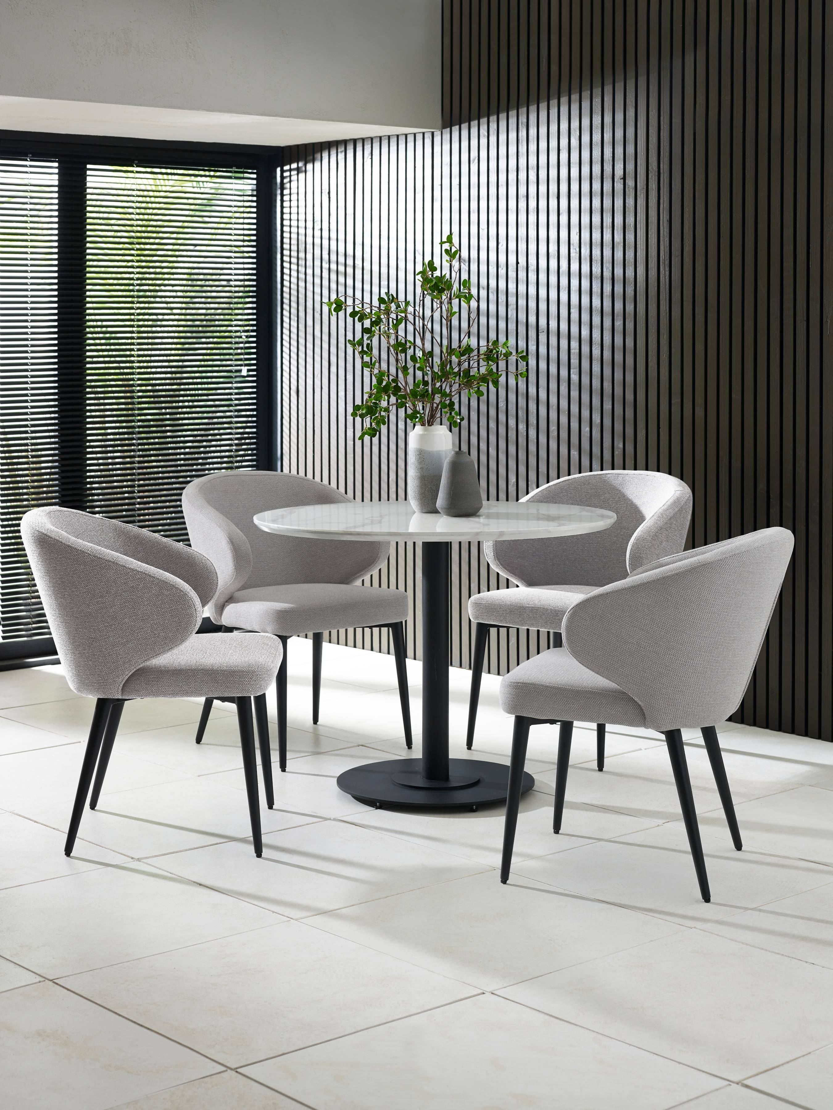 Marcus Light Grey Fabric Dining Chairs (Set of 2) – Julian Bowen, view 12