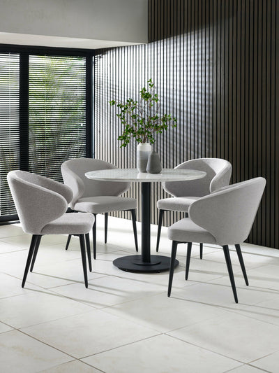 Marcus Light Grey Fabric Dining Chairs (Set of 2) – Julian Bowen, view 12