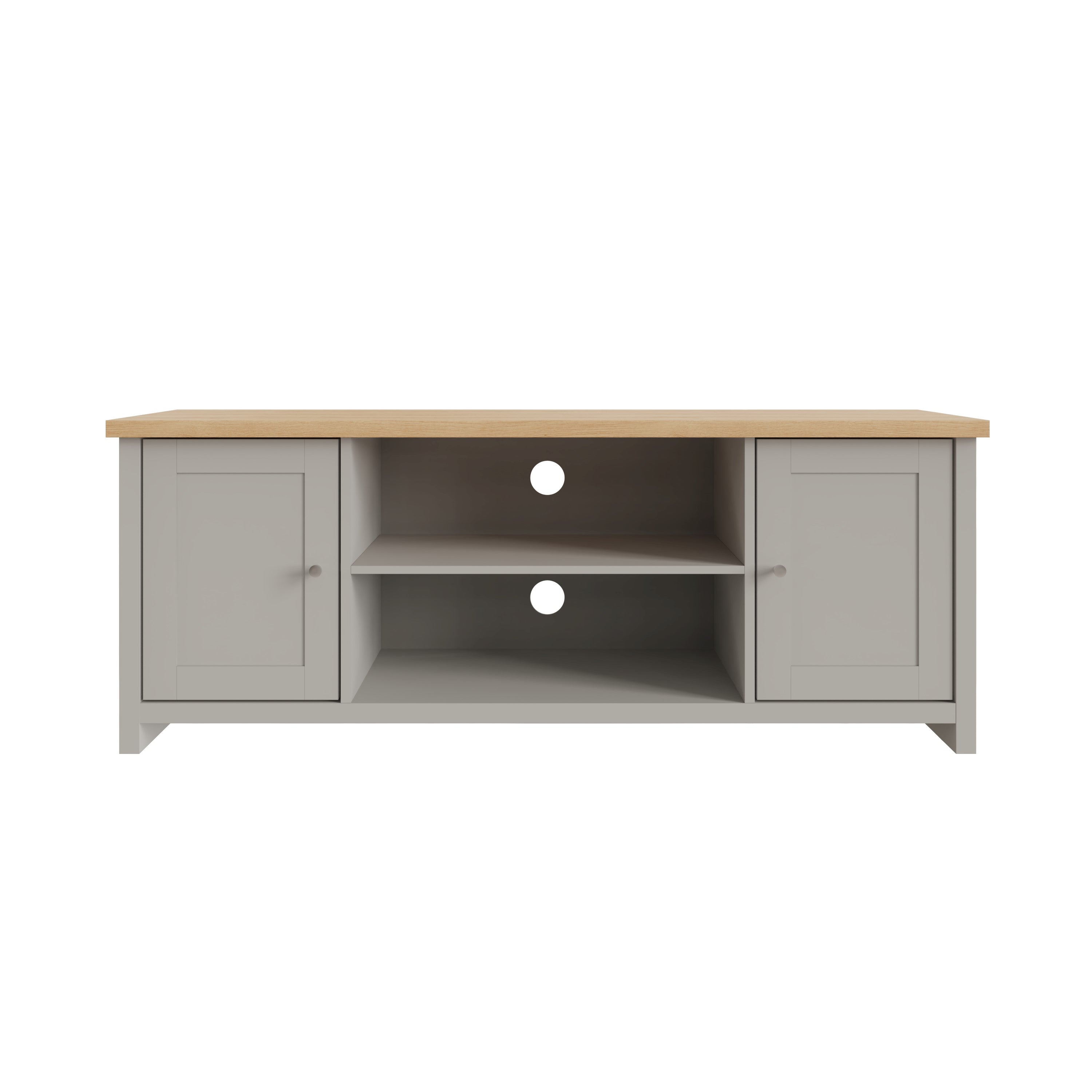 Lancaster Large TV Cabinet Grey – GFW, view 5