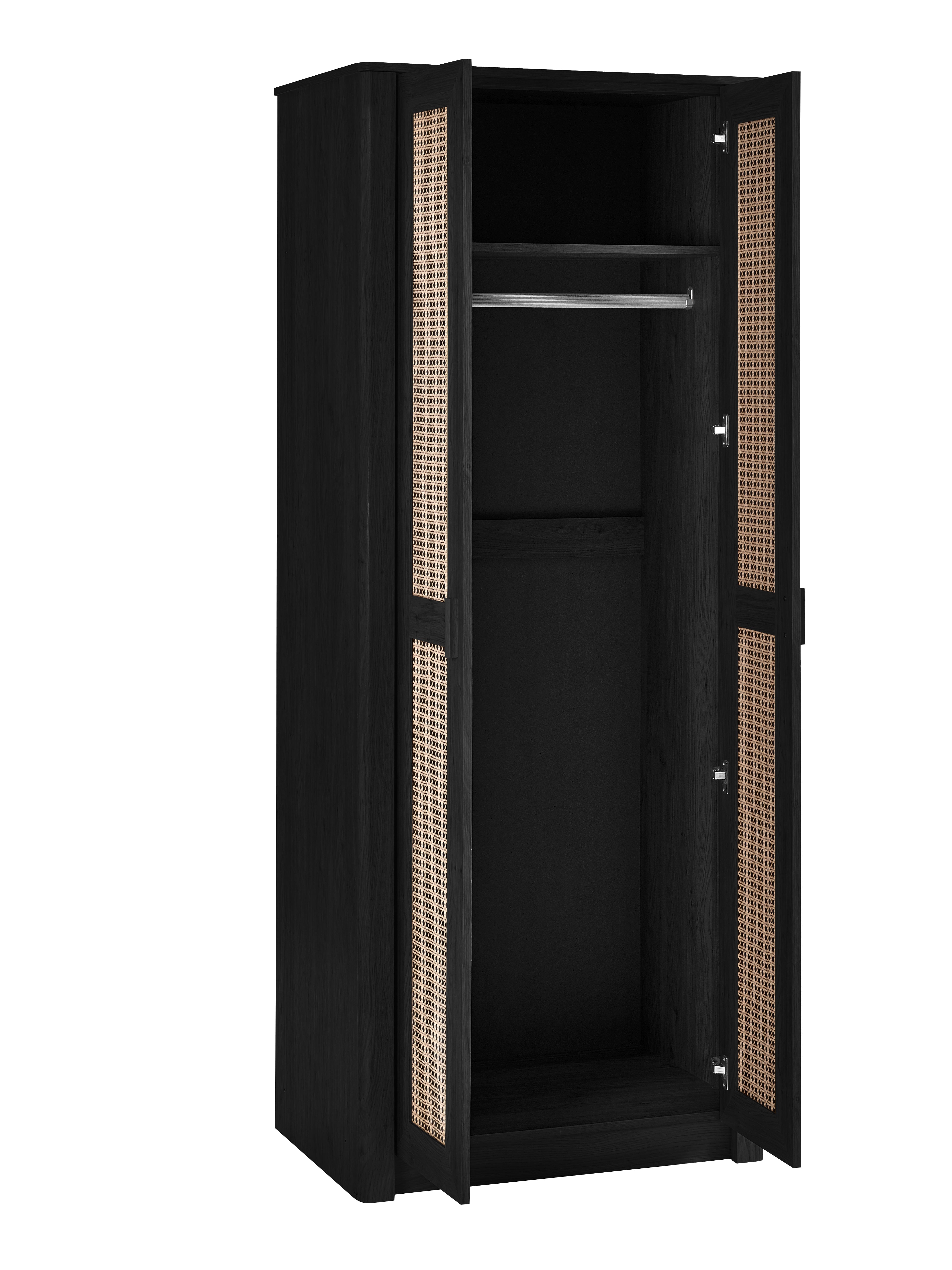Sydney 2 Door Wardrobe - Black Ash – Julian Bowen, view 2