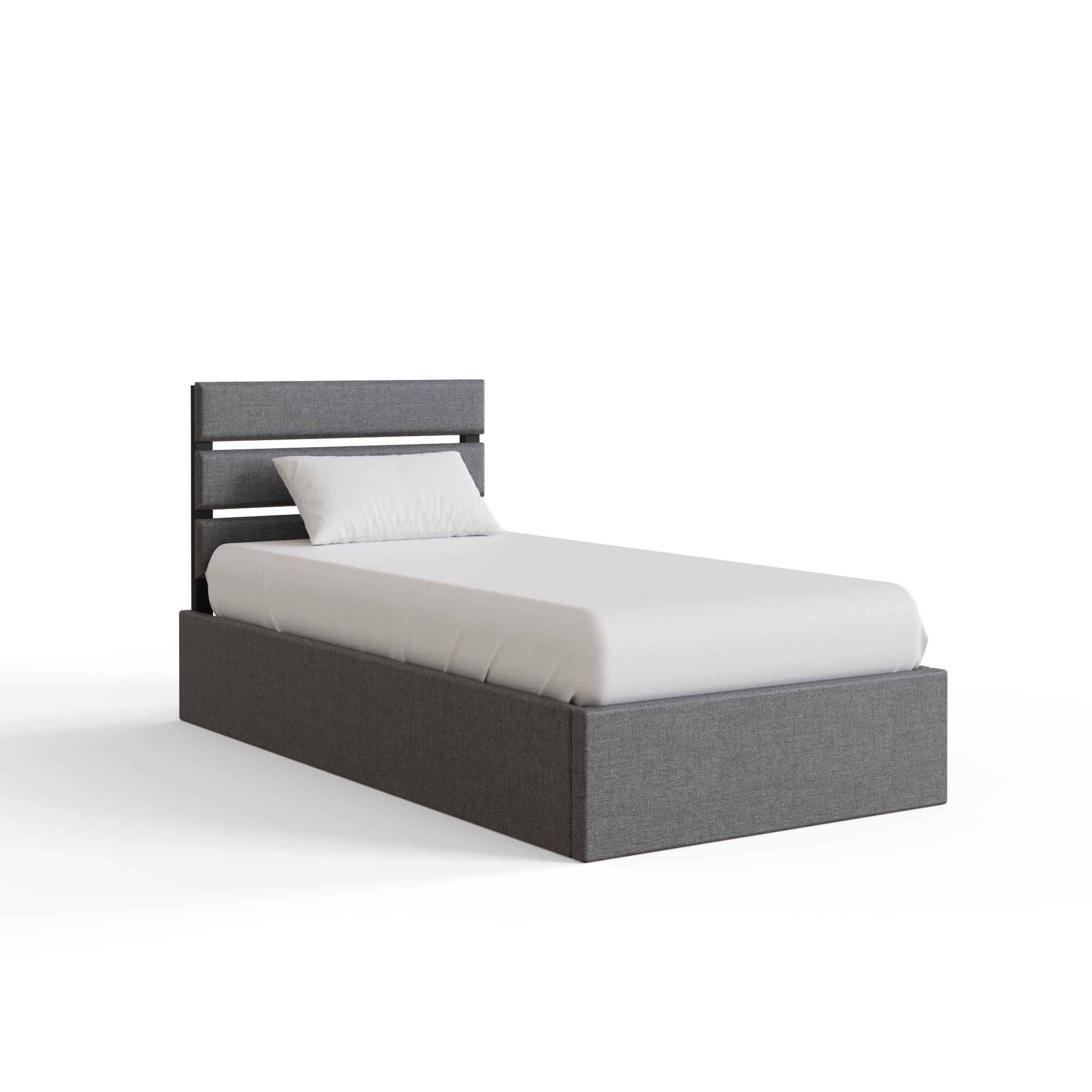 Hudson 90cm End Lift Ottoman Bed – Grey