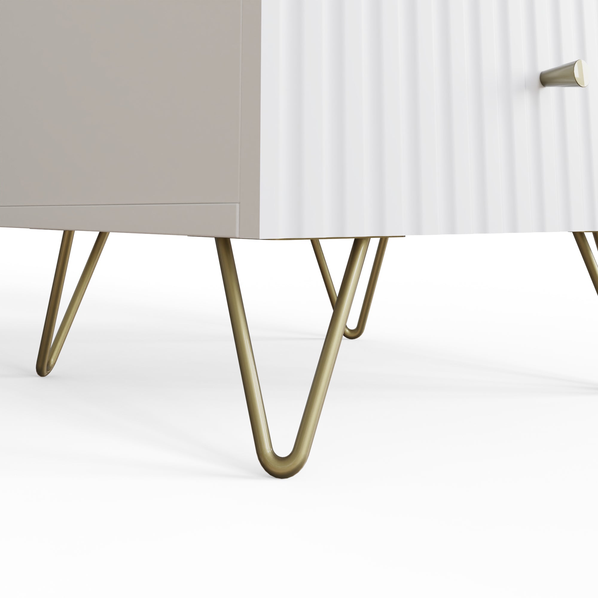 Thalia 2 Drawer Bedside Table – White