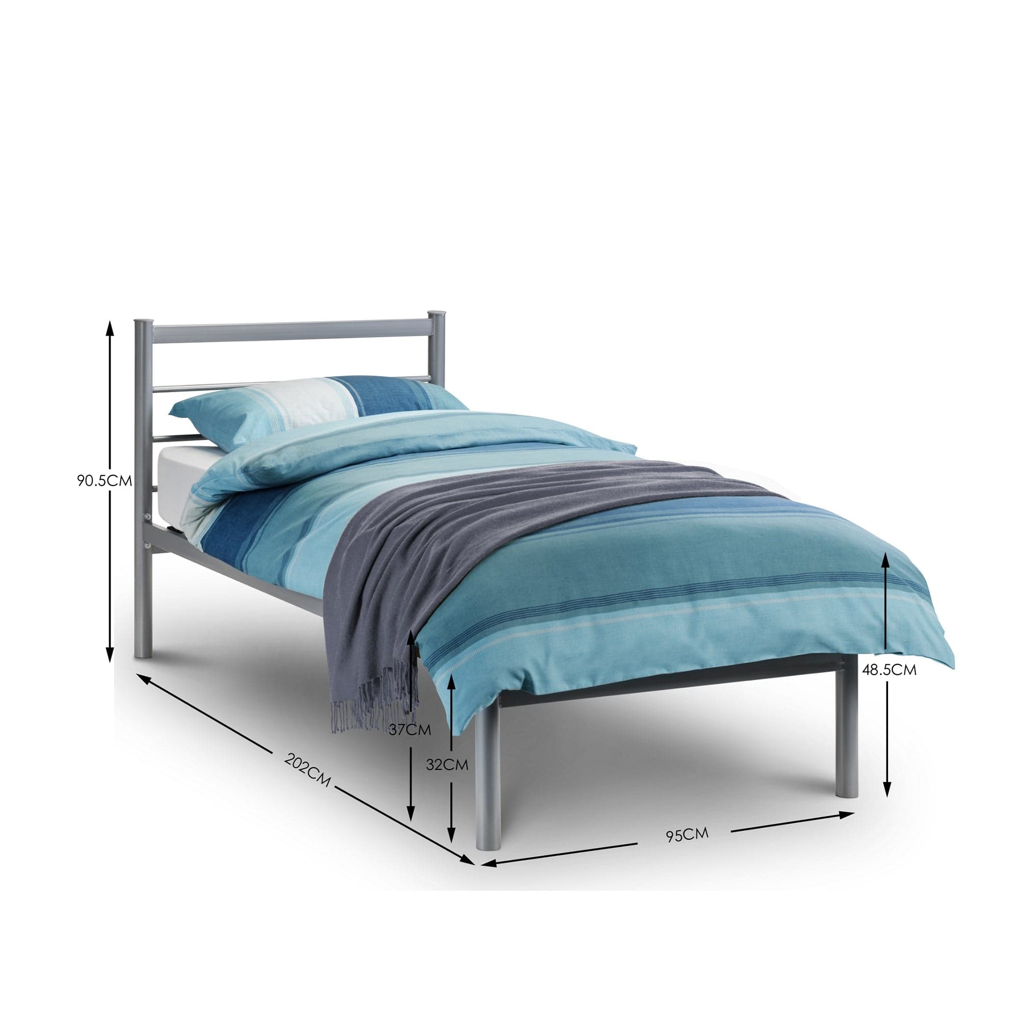Julian Bowen Metal Bed Alpen Metal Bed - Aluminium Bed Kings