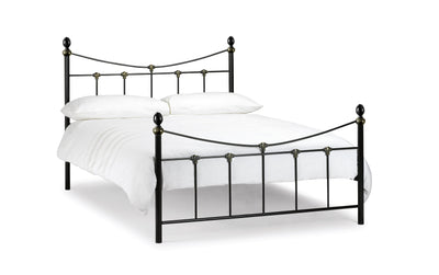 Julian Bowen Metal Bed Rebecca Bed Black/Gold Metal Bed - Black/Gold Bed Kings