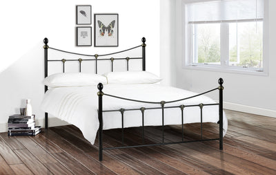 Julian Bowen Metal Bed Rebecca Bed Black/Gold Metal Bed - Black/Gold Bed Kings