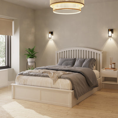 Madrid Wooden Ottoman Bed White – GFW, view 8