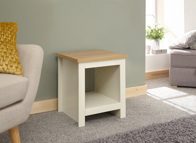 Lancaster Side Table With Shelf Cream – GFW, view 3